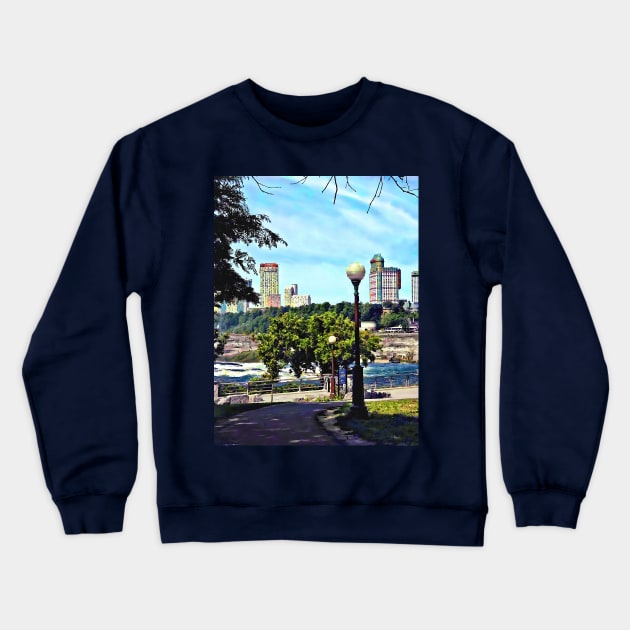 Niagara Falls NY - View from Niagara Falls State Park Crewneck Sweatshirt by SusanSavad